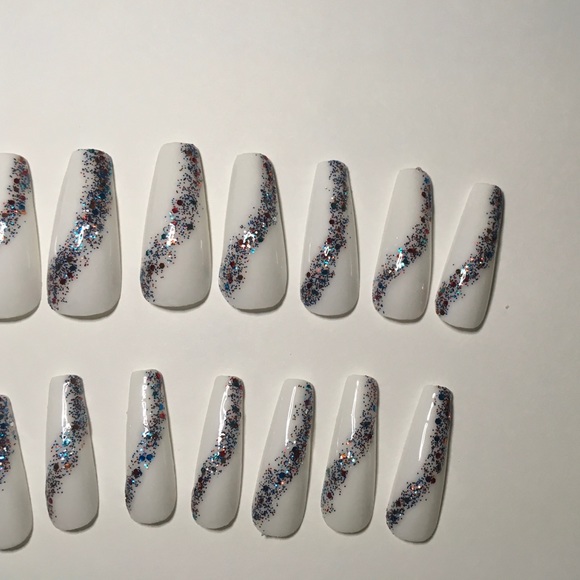 🇺🇸Patriotic Long Coffin Press On Nails - 10🇺🇸 - Picture 6 of 14